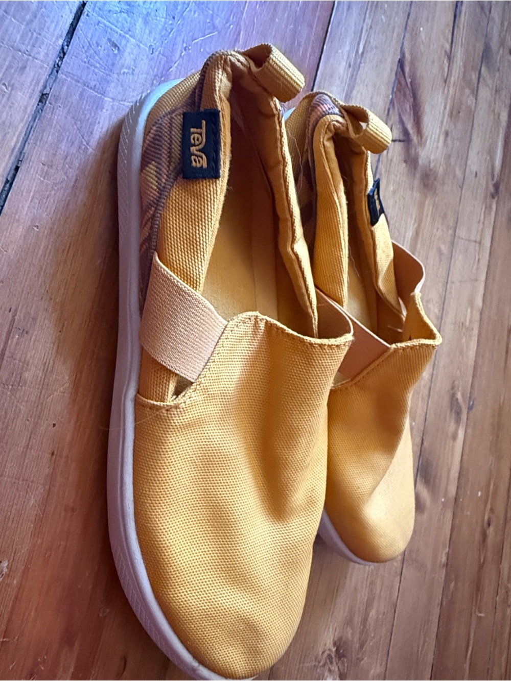 Teva Women's Slip-On Canvas Shoes in Mustard Yellow